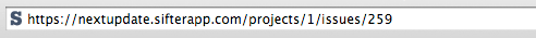 A screenshot of a normal issue detail URL.