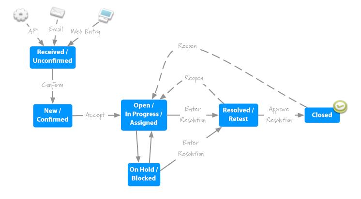 The initial issue life-cycle.