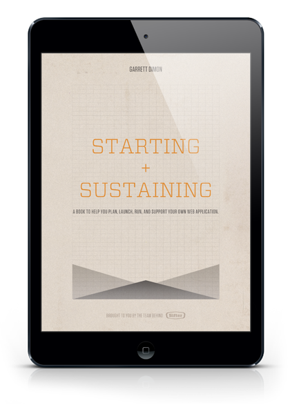 Picture of Starting + Sustaining cover on an iPad